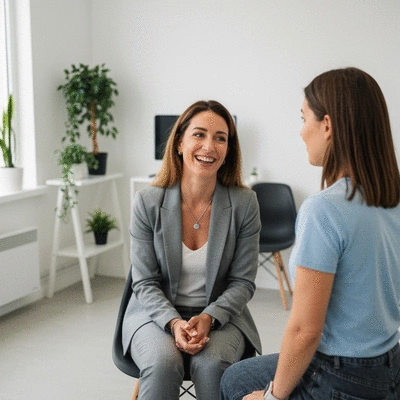 Diététicienne conseillant une cliente lors d'une consultation, Reims