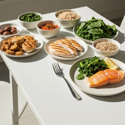 Detailed diabetic diet plan with various healthy foods